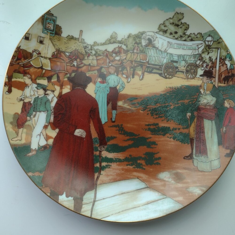Limited ed. Hand-painted Hotel DuPont Porcelain hand-painted plate